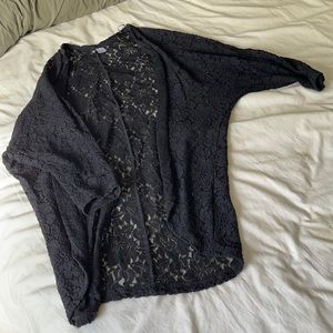 [h&m] black lace cardigan sz SMALL